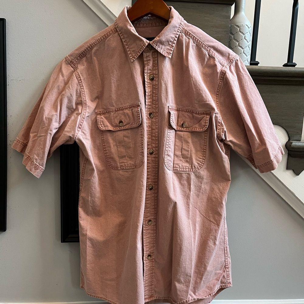 RedHead Misty Mauve Button Down Camp Shirt sz M EUC